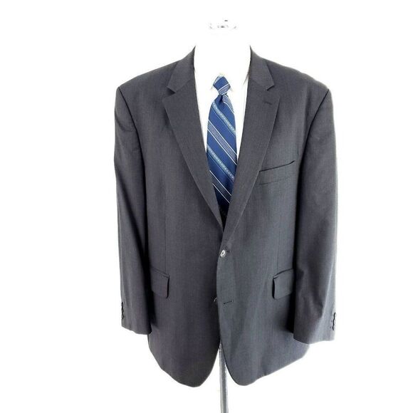 Alexandre London Savile Row Wool 2 Button Suit Jacket 44R Gray Twill - Picture 3 of 10